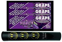Herb Airtight Tube Pocket Protector with Juicy Jay's Grape 1.25 Flavored Hemp Rolling Papers 3 Count DC Crafts Nation- Happy Face