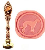 MNYR Vintage Greyhound Whippet Dog Animal Wax Seal Stamp Luxury Bronze Metal Peacock Decorative Wedding Invitations Gift Cards Paper Stationary Envelope Custom Picture Wax Seal Sealing Stamp Gift Set