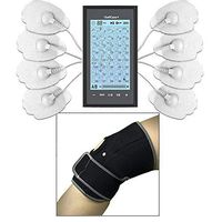 iSelfCare T40AB2 40 Modes Digital Pulse Rechargeable Pain Relief Therapy Massager + Leg Brace Support Cramp Relief Thigh and Calf Muscle Stimulator electrotherapy Device for Injury Recovery Rehab