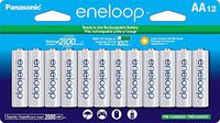Panasonic BK-3MCCA12FA eneloop AA 2100 Cycle Ni-MH Pre-Charged Rechargeable Batteries, 12 Pack