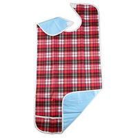 Swatom Waterproof Long Adult Bib Mens Bids Ladies Tartan Plaid Clothing Protectors Spill Mealtime Protector