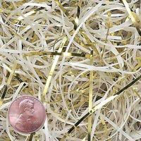 White & Metallic Gold VERYFINE Fine Cut Gift Basket Shred Paper Filler Bedding (12 Oz Bag)