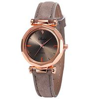 Cliramer Women Quartz Wrist Watch Leather Casual Watch Luxury Analog Quartz Lady Dress Watch (Gray)