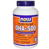 NOW Foods - Dha- 500Mg 180 Sgels (Pack of 4)