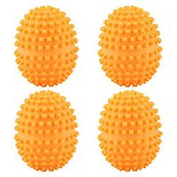 Liineparalle 4Pcs Oval Eco Friendly Laundry Dryer Balls Washing Machine Drying Fabric Softener Reusable Fabric Softener Alternative