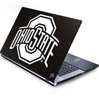 Skinit Decal Laptop Skin for Generic 15in Laptop (13.7in X 9.5in) - Officially Licensed Ohio State University OSU Ohio State Black Design