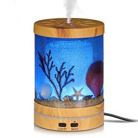 AIGOCEER Essential Oil Diffuser, 120ml Ocean Theme Diffusers for Essential Oils Ultrasonic Aroma Diffuser Cool Mist Humidifier, Waterless Auto Shut-Off and 7 Color LED Lights Changing for Home