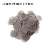 VideoPUP 100 Pieces 60 mesh 3/4 Inch Stainless Steel Screens Pipe Screen Filters, Premium Type 304 Pipe Screen Filters, Tobacco Smoking Pipe Screen Filters for Smoking Pipes Metal Filters Silver