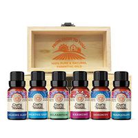 GuruNanda Top 6 Blends Essential Oil Set with Wooden Box - 100% Pure & Natural Therapeutic Grade Aromatherapy Oils Includes Tranquility - Breathe Easy - Immunity- Relaxation - Harmony - Calming Sleep