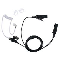 Klykon 2-Wire Covert Acoustic Tube Surveillance Earpiece Headset Mic PTT Kit for Motorola XPR3500e XPR3000 XPR3300 XPR3300e XPR3500 Two Way Radio Walkie Talkie