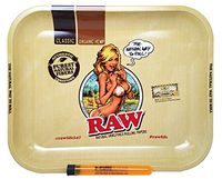 RAW Rolling Tray"Artwork by Rockin' Jelly Bean" (Large) with Hippie Butler KewlTube