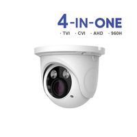 HDVD 1080p dome camera 2mp TVI/AHD/CVI/960H 4 in 1, 2.8-12mm wide angel lens, night vision up to 90ft, Surveillance Cameras