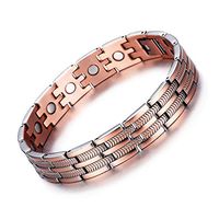 Full Magnetic Copper Energy Bracelet Red Copper Treating Joint Pain Versus Rheumatoid Unisex