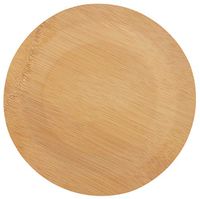 Brheez 11” Bamboo Veneer Disposable Eco-Friendly Plates - Elegant, Compostable and Biodegradable - Made from 100% Natural Bamboo - Case of 60