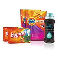 Tide Amazing Laundry Bundle (68 Loads): Tide PODS Laundry Detergent, Bounce Dryer Sheets and Downy Unstopables Beads