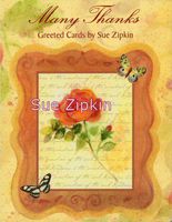 Sue Zipkin "Many Thanks" Floral Mini Greeting Cards Assortment #34657