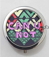 BlackKey Can You Not 3-Compartment Decorative Pocket Gift Box Case Organizer for Pill, Color 1 -1000