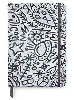 Graffiti Designs UV Printed on PU Leather A5 Journal Notebook - Lined Pages