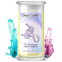 ♏ Scorpio | Zodiac Star Signs Jewelry Candle 21oz | Surprise Prize Valued at $15 - $7,500 Inside | Choose From 30+ Scents | Raindrops | Necklace