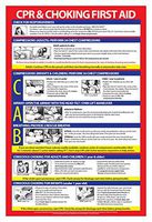 CPR Poster Laminated - Heimlich Maneuver Poster - Baby CPR Poster - Infant CPR Poster - Choking Poster for Restaurants - CPR Guidelines - 12 x 18 Inches, Laminated