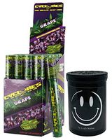 Herb Airtight Container Fresh Kettle with Cyclones Grape Hemp Cones 24 Count Box DC Crafts Nation- Happy Face