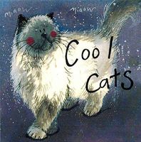 Alex Clark Cat Blank Note Card Set"Cool Cats" 2 Cards Each Design