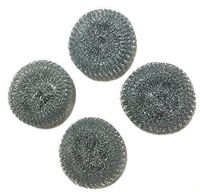 4pc Heavy-Duty ALAZCO Steel Wool BBQ Grill Cleaner Pads Kitchen Sink Pots & Pans Scrubbers X-Large
