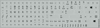 4Keyboard Replacement English US Keyboard Stickers Light Grey Background