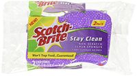 Scotch Brite 20202-12 Stay Clean Non-Scratch Scrub Sponge 2 Pack