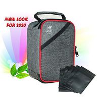 Smell Proof Bag with Combination Lock Built-in and Extra Storage. Odor Resistant and Waterproof Container for Herbs and Smelly Products + 5 Resealable 4x6 Mylar Bags - by JNJ Solutions 2020 New