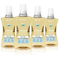 Method Concentrated Laundry Detergent, Free + Clear, 53.5 Fl Oz (Pack of 4), 66 Loads