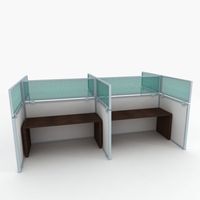 24" Polycarbonate Cubicle Mounted Privacy Panel with Small Brackets, 24" X 36", Green/Aluminum