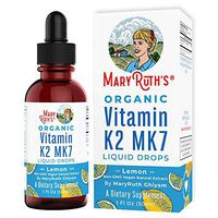 Organic Vitamin K2 (MK-7) Lemon Liquid Drops by MaryRuth's Non-GMO Vegan Gluten Free Paleo, Ketogenic, Bariatric Friendly and Celiac Friendly. Lemon Flavor for Men, Women & Children 1oz Glass Bottle