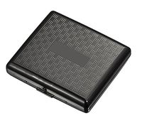 Visol Aaron Gun-Metal Weave Stamped Pattern Cigarette Case