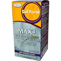 Enzymatic Therapy Cell Forté MAX3 IP-6 & Inositol w/Maitake & Cat's Claw, 120 Vcaps, Pack of 2