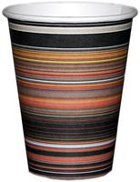 Barista #1 Thanksgiving Disposable Cups & Firm-Fit Lids; 100/pk 12 oz; FUN FRESH CLASSIC; By The Gripple Ripple Cups; EcoSmart - OFFICE CUPS- EVENT CUPS-HOLIDAY CUPS (OMBRE STRIPES)
