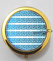 BlackKey Greek Pattern 3-Compartment Decorative Pocket Gift Box Case Organizer for Pill, Color 2 -2101