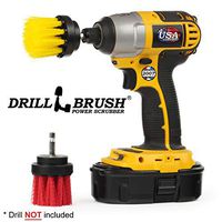 Cleaning Supplies - Drill Brush - Grout Cleaner - 2-inch Long Bristle Spin Brush Set - Bird Bath - Gnome - Scrubber - Bathroom Accessories - Shower Curtain - Bath Mat - Shower Cleaner - Rust - Calcium