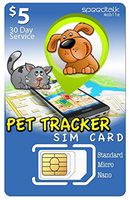 $5 PET Tracker SIM Card | 3in1-2G 3G 4G LTE | for Dog/CAT Tracking and Activity Devices