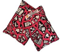 Microwavable Heating Pad 4" x 6" Pair for Pain Relief from The Leader in 100% Cotton Fabric for Arthritis Pain, Headaches, Menstrual Cramps, Warming Up