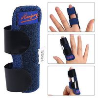 ZJchao Finger Splint Straightening Brace, Adjustable Fixing Belt with Built-in Aluminium Support for Finger Tendon Release & Pain Relief