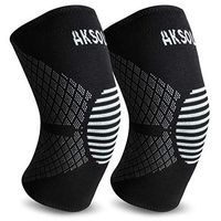 Knee Brace 2 Pack by Shadowin-Made from Silicon Knee Compression sleeve for Arthritis, ACL, Running, Volleyball, Biking, Exercise, Sports, Joint Pain Relief, Meniscus Tear, Faster Injury Recovery- 2XL