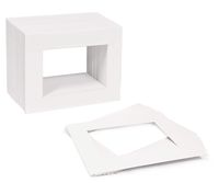 Golden State Art Pack of 50, Acid-Free White Pre-Cut 8x10 Picture Mat for 5x7 Photo with White Core Bevel Cut Frame Mattes