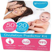 iProven Ovulation Predictor Kit - Ovulation Kit with 50 Ovulation Strips and 20 Pregnancy Tests - Early Pregnancy Detection - Easy Dip & Read Test Strips for Home Use - iProven FK-127A