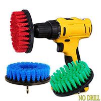 HIFROM 3pcs Drill Brush -5" Scrub Attachments Cleaning Stiff Medium Bristle Drill Brush for Bathrooms Tile Glass Carpets Linoleum Bathtub Driveways