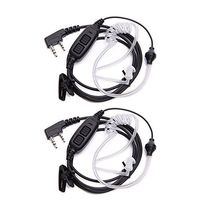 BAOFENG 2PCS 2 Pin Dual PTT Covert Air Acoustic Tube Headset Earpiece UV-82 Series Two Way Radio (Including UV-82HP, UV-82X, UV-82C, UV-82,UV-82L and Many More) (2)