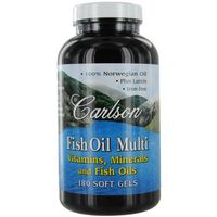 Carlson Labs Fish Oil Multi, Vitamins Minerals and Fish Oils, 180 Softgels