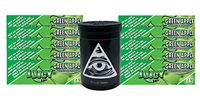 Herb Airtight Container Fresh Kettle with Juicy Jay's Green Apple 1.25 Flavored Hemp Rolling Papers 10 Count DC Crafts Nation- Illuminati