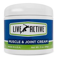 Pain Relief Cream for Muscle & Joint discomfort by Live Active relieves Arthritis, Sciatica, Back & Knee Pain. Blue Topical Formula - Arnica, Aloe, Menthol, Vitamin E, B6, MSM. Feel The Difference!