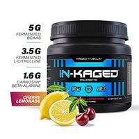 Intra workout BCAA Powder, Kaged Muscle IN-KAGED Intra Workout Drink, Amino Energy Drink for Weights & Cardio; Intra Workout Powder to Boost Performance & Endurance While You Exercise; Cherry Lemonade